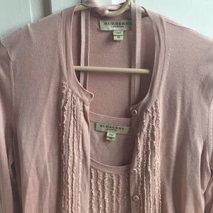 Burberry silk twinset